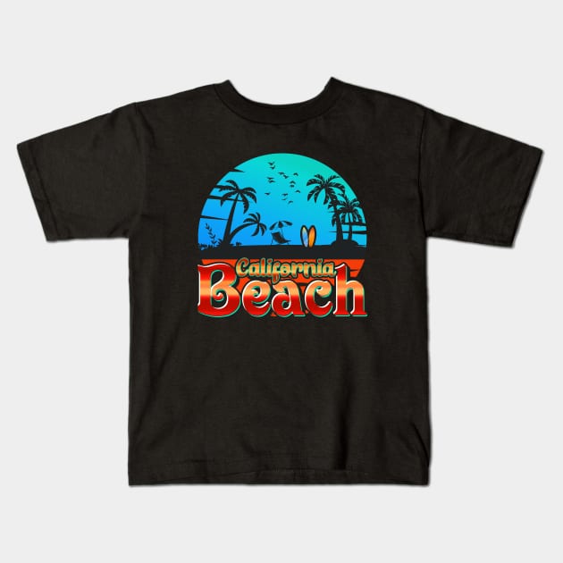 California Beach Kids T-Shirt by Tonibhardwaj